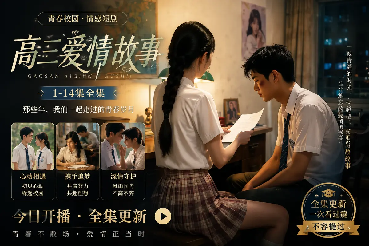 真人版AI短剧《b中高三爱情故事》未删减完整版全集在线观看_《高三爱情故事 if篇》蓝光修复中字版_百度/阿里云盘资源直链_高清零卡顿_全程高能无尿点！《ai短剧高三爱情故事》免费观看